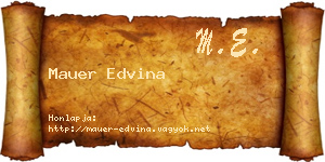 Mauer Edvina névjegykártya